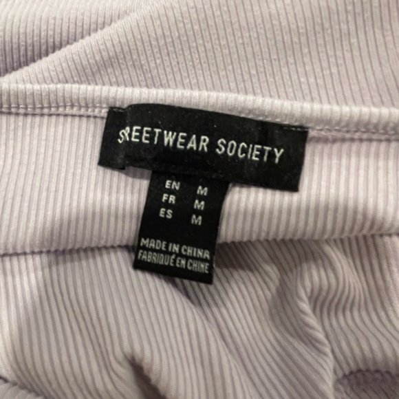 Streetwear Society Lavender Ribbed Top - Picture 2 of 4